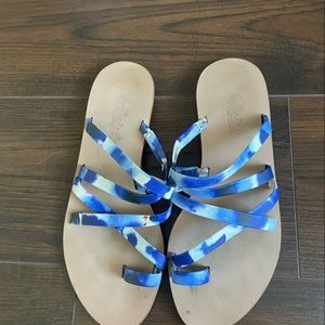Blue and white Loeffler Randall sandals